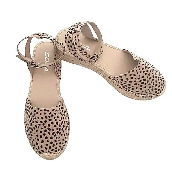 Leopard Print 7.5 Wedge Animal Print Espadrilles - Picture 2 of 8